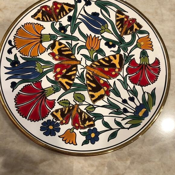 MANOUSAKIS Keramik From Greece handmade decorative plate 7-1/4” - Picture 4 of 10